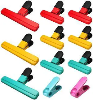 11 Pack Chip Clips Food Bag Clips for Food Packages Chips Storage Bags Heavy Duty Snack Kitchen Potato (3 Large, 6 Small & 2 Round, Bright Style) 11 Pack Chip Clips Food Bag Clips for Food Packages Chips Storage Bags Heavy Duty Snack Kitchen Potato (3 Large, 6 Small & 2 Round, Bright Style)