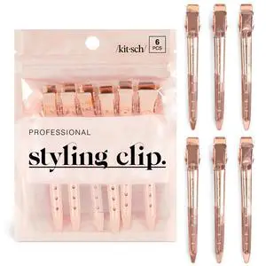 Professional Alligator Clips - Rose Gold, 6 Pcs Professional Alligator Clips - Rose Gold, 6 Pcs