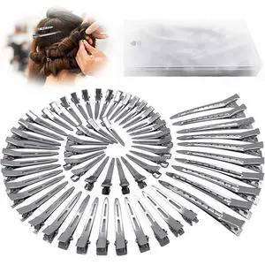 60Pcs Metal Duck Billed Hair Clips for Women Styling Sectioning, Silver Hair Pins for Long Hair, Alligator Curl Loc Clips for Thick Hair Roller, Salon, Bows DIY 60Pcs Metal Duck Billed Hair Clips for Women Styling Sectioning, Silver Hair Pins for Long Hair, Alligator Curl Loc Clips for Thick Hair Roller, Salon, Bows DIY