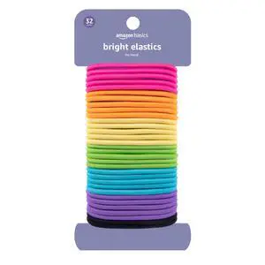 No Damage Elastic Hair Ties, Ponytail Holders for Thick Hair, No Pull, Secure Hold, Snag-Free, Bright 4 MM Elastics for All Types, 32 Count No Damage Elastic Hair Ties, Ponytail Holders for Thick Hair, No Pull, Secure Hold, Snag-Free, Bright 4 MM Elastics for All Types, 32 Count