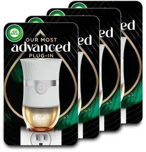 Plug in Scented Oil Advanced Gadget, 4 Count, Room Freshener, Air Freshener, Essential Oils, White Plug in Scented Oil Advanced Gadget, 4 Count, Room Freshener, Air Freshener, Essential Oils, White