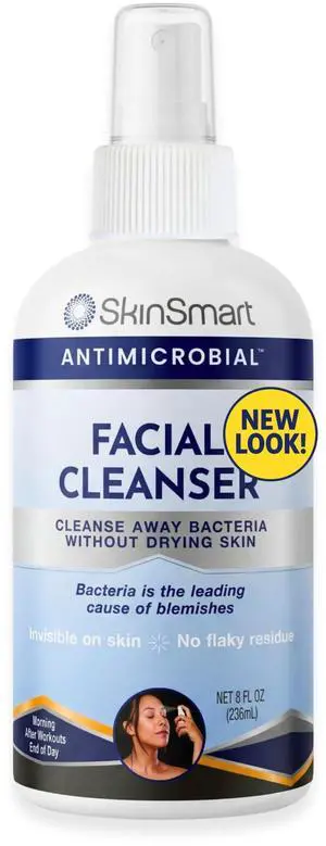 Facial Cleanser for Breakouts & Blemishes; Hypochlorous Acid Formula Targets Bacteria to Reduce Skin Irritation and Flush Pores Clean, 8 oz Spray, All Ages & All Skin Types Facial Cleanser for Breakouts & Blemishes; Hypochlorous Acid Formula Targets Bacteria to Reduce Skin Irritation and Flush Pores Clean, 8 oz Spray, All Ages & All Skin Types