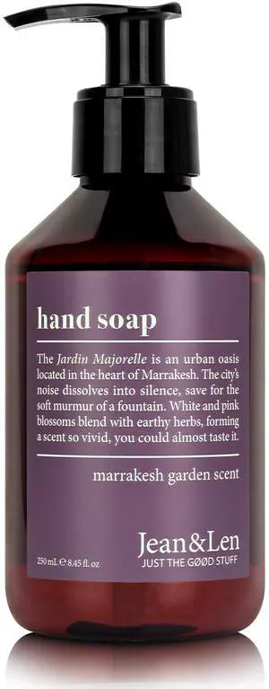 Marrakech Garden Hand Soap, gently cleanses stressed hands, suitable for daily use, liquid soap in pump dispenser, warm and soothing fragrance, vegan, 8.45 Fl. Oz. Marrakech Garden Hand Soap, gently cleanses stressed hands, suitable for daily use, liquid soap in pump dispenser, warm and soothing fragrance, vegan, 8.45 Fl. Oz.