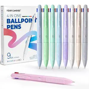 4-in-1 Multicolor Pens, 1.0 mm, 9 Pack 4-in-1 Multicolor Pens, 1.0 mm, 9 Pack