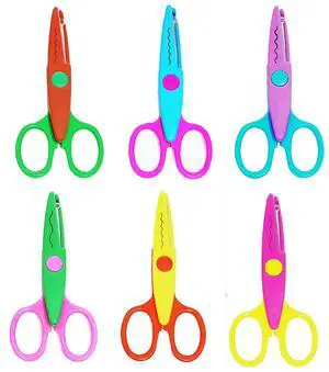 Craft Scissors Decorative Edge, for Crafting, Scissors, Zig Zag Kids Adults, Back to School Supplies, Scrapbook, Scrapbooking, Fancy, Pattern, Design, Create Fun Decorative Borders, 6 Pack Craft Scissors Decorative Edge, for Crafting, Scissors, Zig Zag Kids Adults, Back to School Supplies, Scrapbook, Scrapbooking, Fancy, Pattern, Design, Create Fun Decorative Borders, 6 Pack