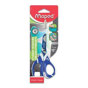 Zenoa Fit Soft Grip Student 7 Inch Scissors - Students - Cutting Crafts - Soft Grip Comfort - Stylish Blade Decorations and Ergonomic Handles Zenoa Fit Soft Grip Student 7 Inch Scissors - Students - Cutting Crafts - Soft Grip Comfort - Stylish Blade Decorations and Ergonomic Handles