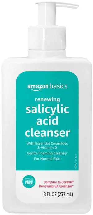 Exfoliating Face Wash Cleanser, Renewing Salicylic Acid with Ceramides & Vitamin D, Foaming Formula, Smooths Skin, 8 fl oz Exfoliating Face Wash Cleanser, Renewing Salicylic Acid with Ceramides & Vitamin D, Foaming Formula, Smooths Skin, 8 fl oz