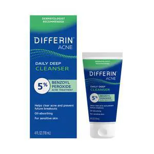 Acne Face Wash, 5% Benzoyl Peroxide Daily Cleanser, 4oz Acne Face Wash, 5% Benzoyl Peroxide Daily Cleanser, 4oz
