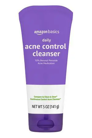 Acne Treatment Face Wash - Daily Control Cleanser, Maximum Strength 10% Benzoyl Peroxide for Stubborn Breakouts, 5 Ounce Acne Treatment Face Wash - Daily Control Cleanser, Maximum Strength 10% Benzoyl Peroxide for Stubborn Breakouts, 5 Ounce