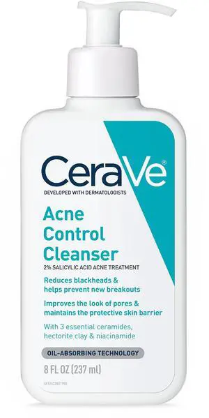Acne Treatment Face Wash, Salicylic Acid Cleanser with Purifying Clay, Niacinamide, and Ceramides, Pore Control and Blackhead Remover, 8 Ounce Acne Treatment Face Wash, Salicylic Acid Cleanser with Purifying Clay, Niacinamide, and Ceramides, Pore Control and Blackhead Remover, 8 Ounce