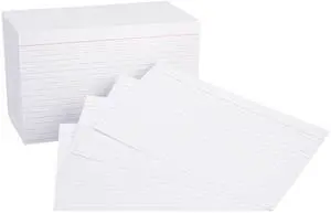 Ruled Lined Index Cards for Studying and Note Taking, White, 5" x 8", 500 Count (5 Pack of 100) Ruled Lined Index Cards for Studying and Note Taking, White, 5" x 8", 500 Count (5 Pack of 100)