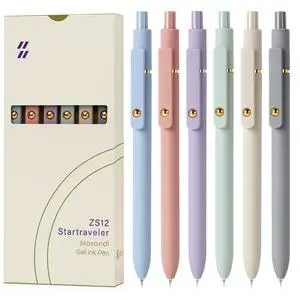 Gel Pens, 6pcs 0.7mm Fine Point Black Ink, Quick Dry Smooth Writing Pens for Journaling, Nurse Aesthetic Cute Office School Supplies, Gifts for Women and Men (6Pcs Morandi-Black Ink) Gel Pens, 6pcs 0.7mm Fine Point Black Ink, Quick Dry Smooth Writing Pens for Journaling, Nurse Aesthetic Cute Office School Supplies, Gifts for Women and Men (6Pcs Morandi-Black Ink)