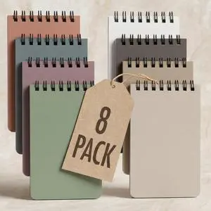 Aesthetic Pocket Notebooks Set Of 8 - Small 3x5 Spiral Notepads With Lined Pages - The Perfect Little Mini Note Pads to Stay Organized and Boost Productivity at Work or School Aesthetic Pocket Notebooks Set Of 8 - Small 3x5 Spiral Notepads With Lined Pages - The Perfect Little Mini Note Pads to Stay Organized and Boost Productivity at Work or School