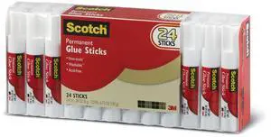 MMM600824S Permanent Glue Stick (Pack of 24), Clear MMM600824S Permanent Glue Stick (Pack of 24), Clear