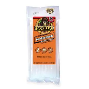 Hot Glue Sticks, Clear, Full Size, 8" x 0.43", 20 Count Hot Glue Sticks, Clear, Full Size, 8" x 0.43", 20 Count