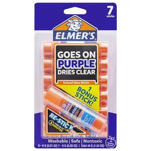 Disappearing Purple Glue Sticks with Bonus Re-Stick Glue Stick, 6 + 1 Pack Disappearing Purple Glue Sticks with Bonus Re-Stick Glue Stick, 6 + 1 Pack