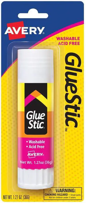 Glue Stic - Washable, Glue Sticks for Classroom, Crafting, and Office Use, 1.27 oz., 1 Stick, White (00191) Glue Stic - Washable, Glue Sticks for Classroom, Crafting, and Office Use, 1.27 oz., 1 Stick, White (00191)