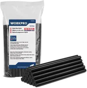 Black Hot Glue Sticks, 50-Pack, 0.43" x 8" Black Hot Glue Sticks, 50-Pack, 0.43" x 8"