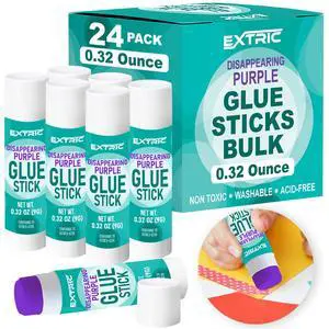 Glue Sticks Bulk Classroom 24 PK Purple Glue for Kids 0.32 OZ Glue Sticks Bulk Classroom 24 PK Purple Glue for Kids 0.32 OZ