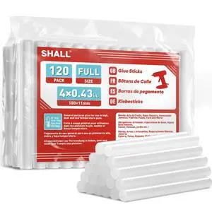 Full Size Hot Glue Sticks, 0.43 Dia x 4 Long, 120-pack Clear Hot Melt Glue Gun Sticks for All-Temp Glue Guns, Multipurpose for Kids Adults DIY Art Craft Sealing Repairing Festival Decoration Full Size Hot Glue Sticks, 0.43 Dia x 4 Long, 120-pack Clear Hot Melt Glue Gun Sticks for All-Temp Glue Guns, Multipurpose for Kids Adults DIY Art Craft Sealing Repairing Festival Decoration