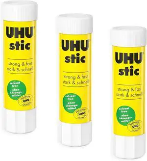 Stic Glue Stick - Solvent Free - Clear Application - 8G - Pack of 3 Stic Glue Stick - Solvent Free - Clear Application - 8G - Pack of 3
