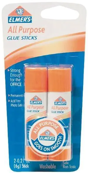 All Purpose Glue Sticks, Washable, 6 Grams, 2 Count All Purpose Glue Sticks, Washable, 6 Grams, 2 Count
