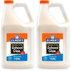 White Liquid School Glue, 1 Gallon 2 Count, Washable, #1 Teacher Brand - Arts & Crafts, Teacher Supplies, Great for Making Slime White Liquid School Glue, 1 Gallon 2 Count, Washable, #1 Teacher Brand - Arts & Crafts, Teacher Supplies, Great for Making Slime