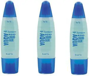 52180 MONO Aqua Liquid Glue, 1.69 Ounce, 1-Pack. Dual Tip Dispenser for Precise to Full Coverage Application that Dries Clear. (3-Pack) 52180 MONO Aqua Liquid Glue, 1.69 Ounce, 1-Pack. Dual Tip Dispenser for Precise to Full Coverage Application that Dries Clear. (3-Pack)