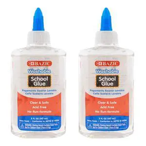 Washable Clear School Glue, 5 Fl Oz, 2-Pack Washable Clear School Glue, 5 Fl Oz, 2-Pack