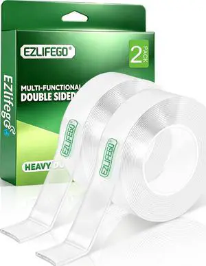 Heavy Duty Invisible Bond Nano Double Sided Mounting Tape, 2-Pack Heavy Duty Invisible Bond Nano Double Sided Mounting Tape, 2-Pack
