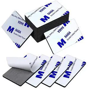 56Pcs Heavy Duty Double Sided Adhesive Pads, 3mm Thick Black Foam Mounting Tape - Super Strong Waterproof for Walls, Pictures, Cars, Home & Office (Pre-Cut Rectangles) 56Pcs Heavy Duty Double Sided Adhesive Pads, 3mm Thick Black Foam Mounting Tape - Super Strong Waterproof for Walls, Pictures, Cars, Home & Office (Pre-Cut Rectangles)