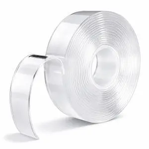 Double-Sided Tape Heavy Duty 16.5 FT x 1.18 in Clear Removable Mounting Tape for Walls, Carpet, Rugs, Posters Reusable, No-Residue, Indoor/Outdoor Nano Gel Grip Double-Sided Tape Heavy Duty 16.5 FT x 1.18 in Clear Removable Mounting Tape for Walls, Carpet, Rugs, Posters Reusable, No-Residue, Indoor/Outdoor Nano Gel Grip