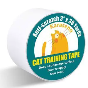 Anti Cat Scratch Tape, 3 inches x 30 Yards Pet Training Tape, 100% Transparent Clear Double Sided Cat Scratch Deterrent Tape, Furniture Protector for Couch, Carpet, Doors, Pet & Kid Safe Anti Cat Scratch Tape, 3 inches x 30 Yards Pet Training Tape, 100% Transparent Clear Double Sided Cat Scratch Deterrent Tape, Furniture Protector for Couch, Carpet, Doors, Pet & Kid Safe
