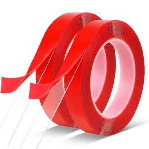 Double Sided Tape 2 Pack Heavy Duty, (3/4" Width, Total 20 FT) Clear Adhesive Waterproof Removable Double Sided Mounting Tape for Carpet Fix, Home Office Wall, DIY Crafts, Car Glass Decor Double Sided Tape 2 Pack Heavy Duty, (3/4" Width, Total 20 FT) Clear Adhesive Waterproof Removable Double Sided Mounting Tape for Carpet Fix, Home Office Wall, DIY Crafts, Car Glass Decor