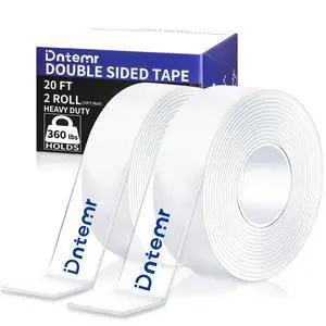 Nano Double Sided Heavy Duty Mounting Tape 2 Rolls, 20FT Total, 120 x 1.18 Inch, Removable Washable Reusable Adhesive Tape for Wall Hanging, Home Decor, Posters, Crafts, Classroom & Office Nano Double Sided Heavy Duty Mounting Tape 2 Rolls, 20FT Total, 120 x 1.18 Inch, Removable Washable Reusable Adhesive Tape for Wall Hanging, Home Decor, Posters, Crafts, Classroom & Office