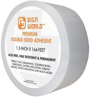 Best 1 1/2" Ultra-Thin Permanent Double-Sided Tape for Arts, Crafts, Photography, Scrapbooking, Documents, All Purpose (1 1/2-Inch by 164-Feet/55 Yards) Best 1 1/2" Ultra-Thin Permanent Double-Sided Tape for Arts, Crafts, Photography, Scrapbooking, Documents, All Purpose (1 1/2-Inch by 164-Feet/55 Yards)
