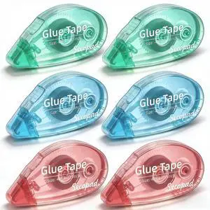 Scrapbook Tape,0.3IN x 40FT Glue Tape, 6 Pack Adhesive Glue Runner Scrapbook Tape,0.3IN x 40FT Glue Tape, 6 Pack Adhesive Glue Runner