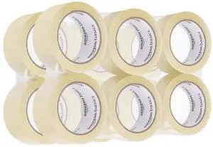 Shipping Packing Tape for Packaging, Moving and Storing, Clear, 1.88 in x 72.2 yards, 1.8mil Thickness, 12-Roll Shipping Packing Tape for Packaging, Moving and Storing, Clear, 1.88 in x 72.2 yards, 1.8mil Thickness, 12-Roll
