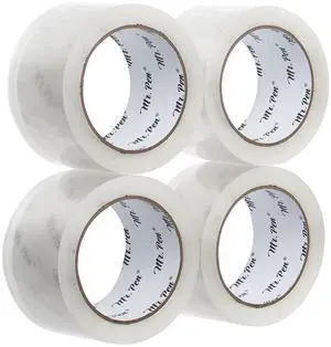 Packing Tape, 4 Pack, 2 Inch Wide, 60 Yards, Clear Packing Tape, 4 Pack, 2 Inch Wide, 60 Yards, Clear