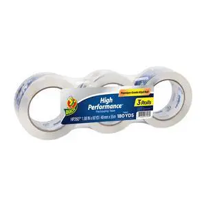 High Performance Clear Packing Tape Refills - 3 Rolls of HP260 Strong Packaging Tape for Shipping, Moving, Mailing & Storage Boxes - 3" Core, 1.88 Inch x 60 Yards, Clear (655074) High Performance Clear Packing Tape Refills - 3 Rolls of HP260 Strong Packaging Tape for Shipping, Moving, Mailing & Storage Boxes - 3" Core, 1.88 Inch x 60 Yards, Clear (655074)