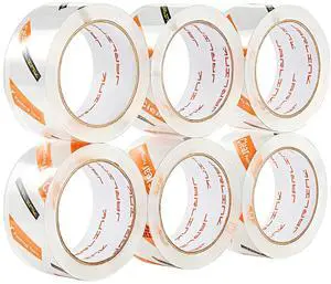 6 Rolls Crystal Clear Packing Tape, 328 Yards Heavy Duty Packaging Tape Refills for Shipping Packaging Mailing Moving Supplies, 1.88 inch x 54.6 Yards 6 Rolls Crystal Clear Packing Tape, 328 Yards Heavy Duty Packaging Tape Refills for Shipping Packaging Mailing Moving Supplies, 1.88 inch x 54.6 Yards