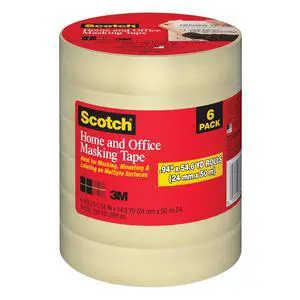 Home & Office Masking Tape 1 Inch Wide, 6 Rolls Home & Office Masking Tape 1 Inch Wide, 6 Rolls