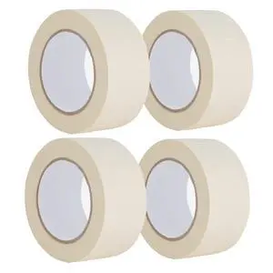Wide Masking Tape 2 inches, 4 Pack Adhesive Painting Tape Bulk for General Purpose Use, 2 inches x 55 Yards x 4 Rolls, 220 Yards in Total Wide Masking Tape 2 inches, 4 Pack Adhesive Painting Tape Bulk for General Purpose Use, 2 inches x 55 Yards x 4 Rolls, 220 Yards in Total