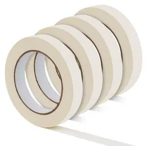 Masking Tape, 0.75 inch Wide Painters Tape, 4 Pack Strong Adhesive Labeling Tape, Beige White, 55 Yards per Roll (220 Total Yards) for Home, Office, Labeling, School, DIY, and Crafts Masking Tape, 0.75 inch Wide Painters Tape, 4 Pack Strong Adhesive Labeling Tape, Beige White, 55 Yards per Roll (220 Total Yards) for Home, Office, Labeling, School, DIY, and Crafts