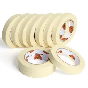 General Purpose Masking Tape Beige White 0.7" x 60Yards x 10Rolls General Purpose Masking Tape Beige White 0.7" x 60Yards x 10Rolls