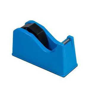 Desktop Tape Dispenser Adhesive Roll Holder (Fits 1" & 3" Core) with Weighted Nonskid Blue Desktop Tape Dispenser Adhesive Roll Holder (Fits 1" & 3" Core) with Weighted Nonskid Blue