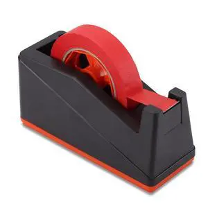 Desktop Tape Dispenser Holder with Large 3 Inch Core for Masking, Heat Transfer, Painters, Freezer and Kitchen Tape, 0128BK Desktop Tape Dispenser Holder with Large 3 Inch Core for Masking, Heat Transfer, Painters, Freezer and Kitchen Tape, 0128BK