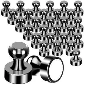 MIKEDE 30Pcs Fridge Magnets Refrigerator Magnet Strong for Pictures, Black MIKEDE 30Pcs Fridge Magnets Refrigerator Magnet Strong for Pictures, Black