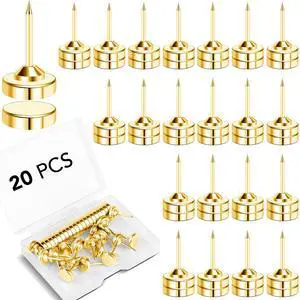 Magnetic Push Pins, Gold Magnet Thumbtack, 20 Sets Magnetic Push Pins, Gold Magnet Thumbtack, 20 Sets