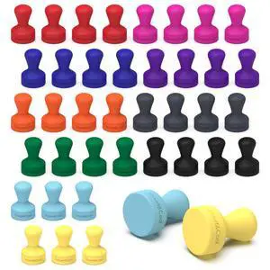 Silicone Anti Scratch Refrigerator Magnets, 40 Pack Silicone Anti Scratch Refrigerator Magnets, 40 Pack